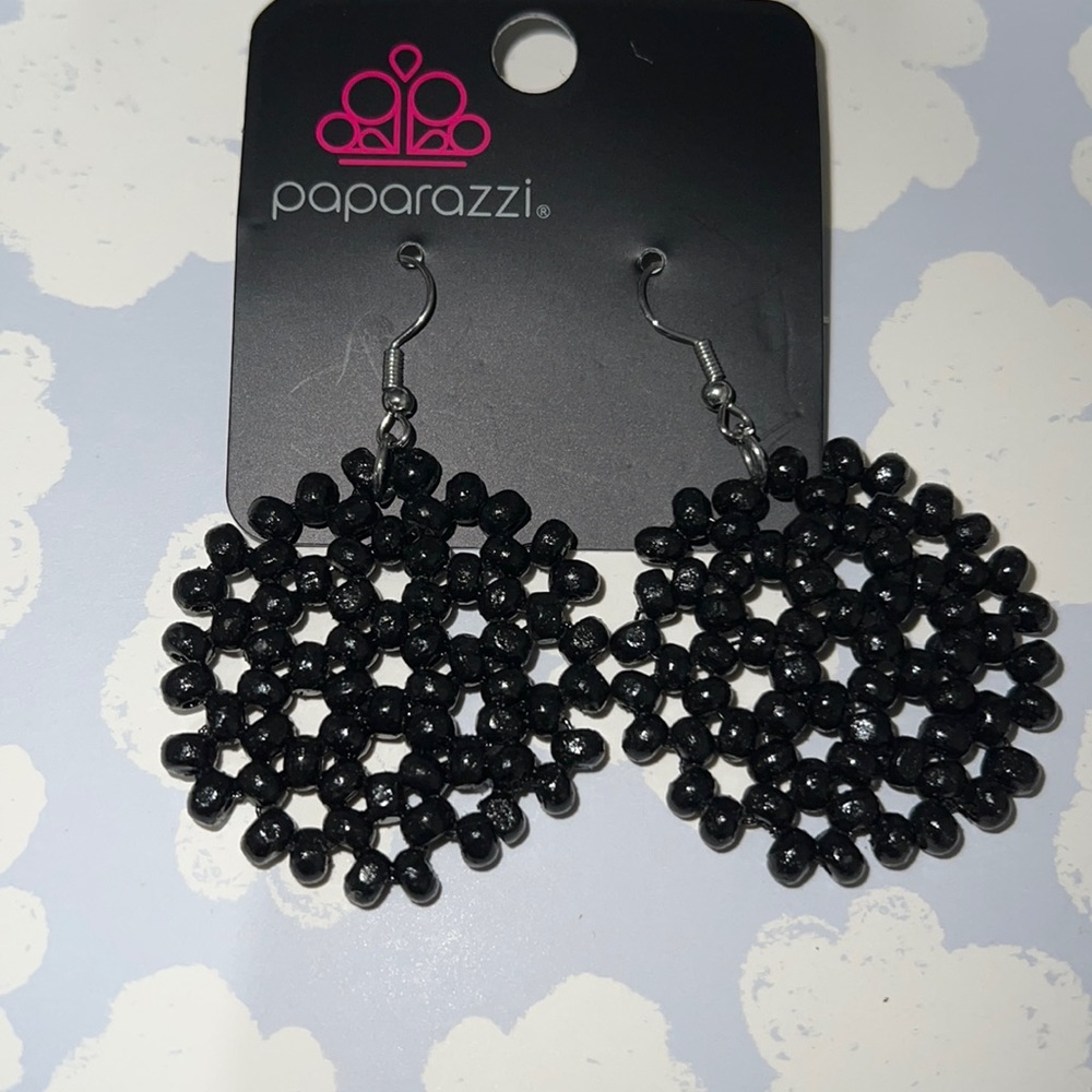 ” Summer Escapade” fishhook black earrings. Super light for everyday wear.